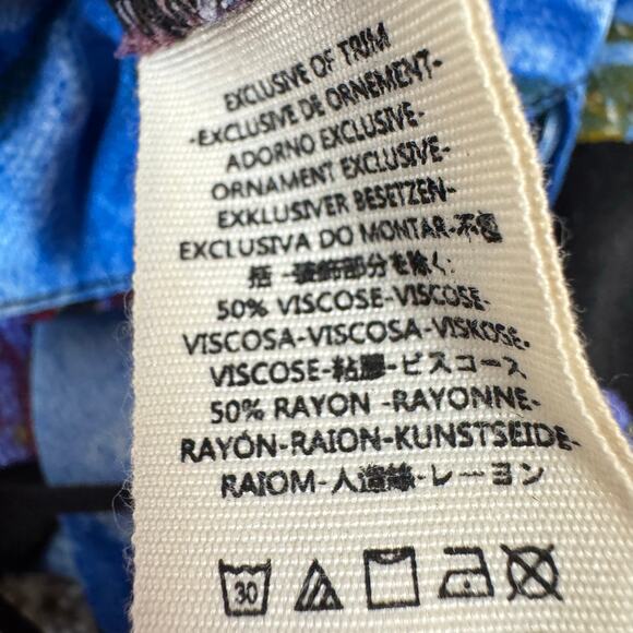 Free People Women's Size 4 Satiny Wide Leg Jumpsuit All Over Rose Print Boho - Picture 10 of 12